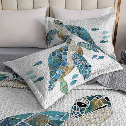 Shineful All Season Quilt 3-Piece Set - Underwater Bliss