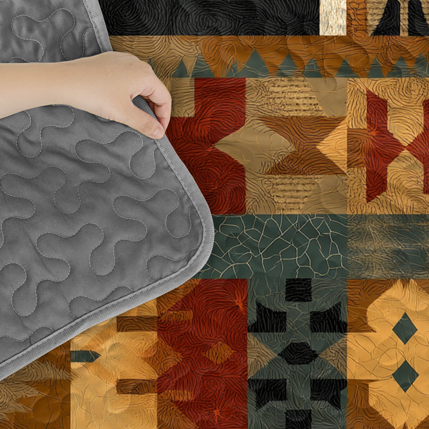 Shineful All Season Quilt 3-Piece Set Ancestral Steps