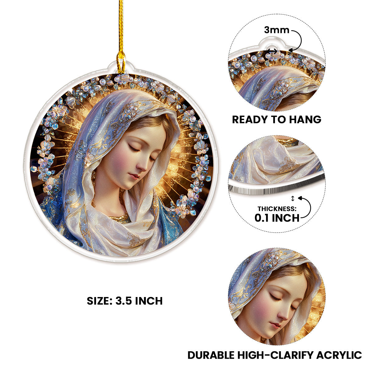 Shineful 2D Acrylic Ornament Holy Serenity