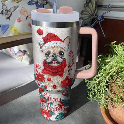 Shineful Tumbler Merry Woofmas Frenchie