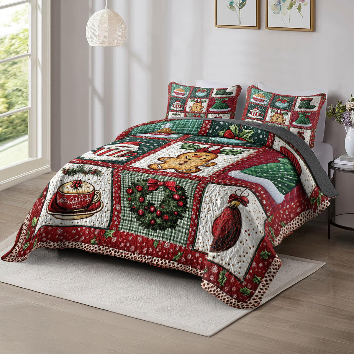 Shineful All Season Quilt 3-Piece Set Christmas Spirit