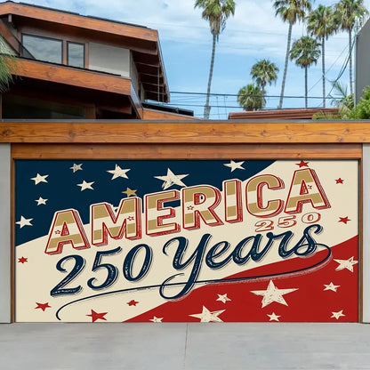 Shineful Garage Door Banner Decoration A Nation Built to Last