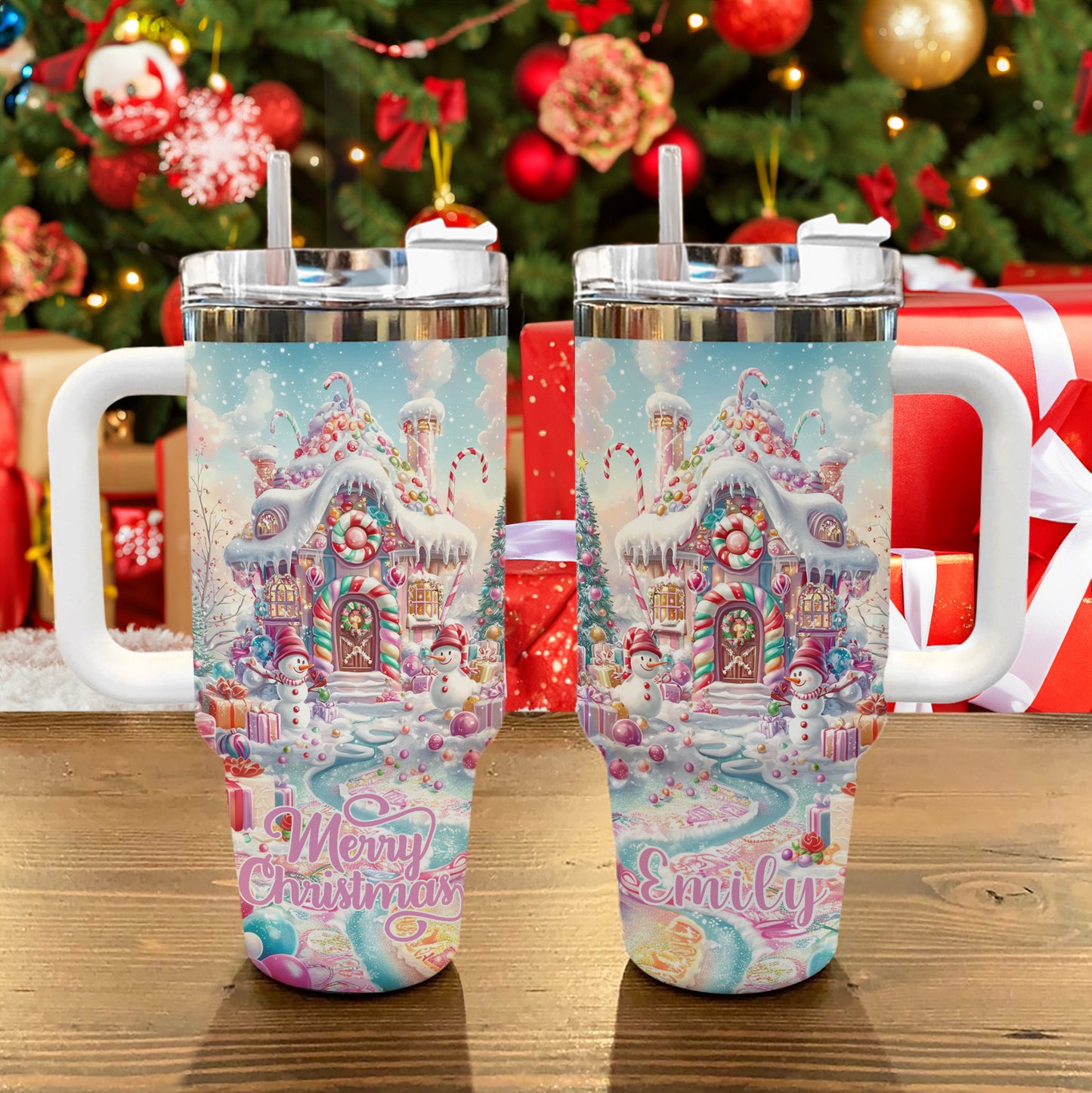 Shineful Tumbler Gingerbread House Christmas