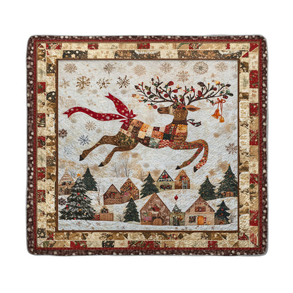 Shineful All Season Quilt 3-Piece Set Winter Reindeer Magic