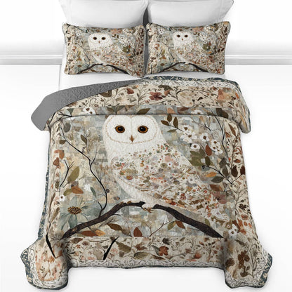 Shineful All Season Quilt 3-Piece Set Gentle Owl