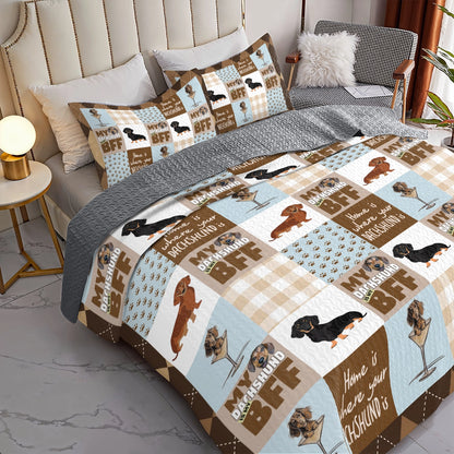 Shineful All Season Quilt 3-Piece Set Warm Paws