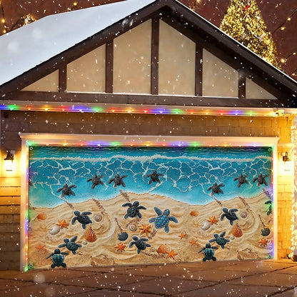 Shineful Garage Door Banner Decoration Sea Turtle Journey