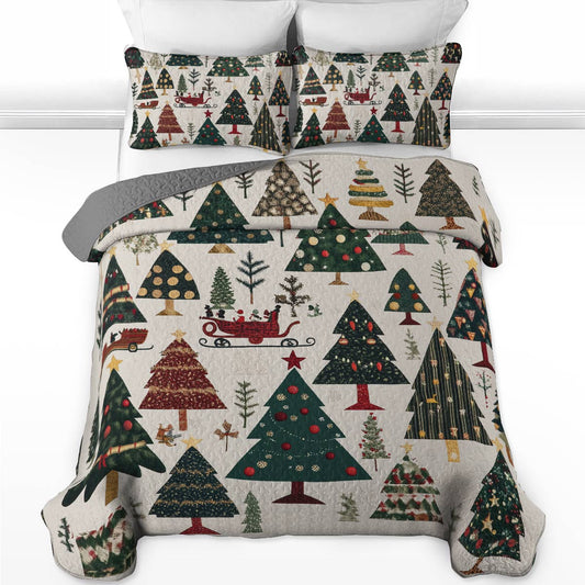 Shineful All Season Quilt 3-Piece Set - Christmas Tree Farm