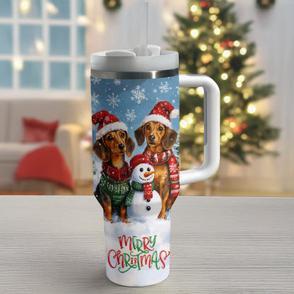 Shineful Tumbler Joyful Christmas Dachshund