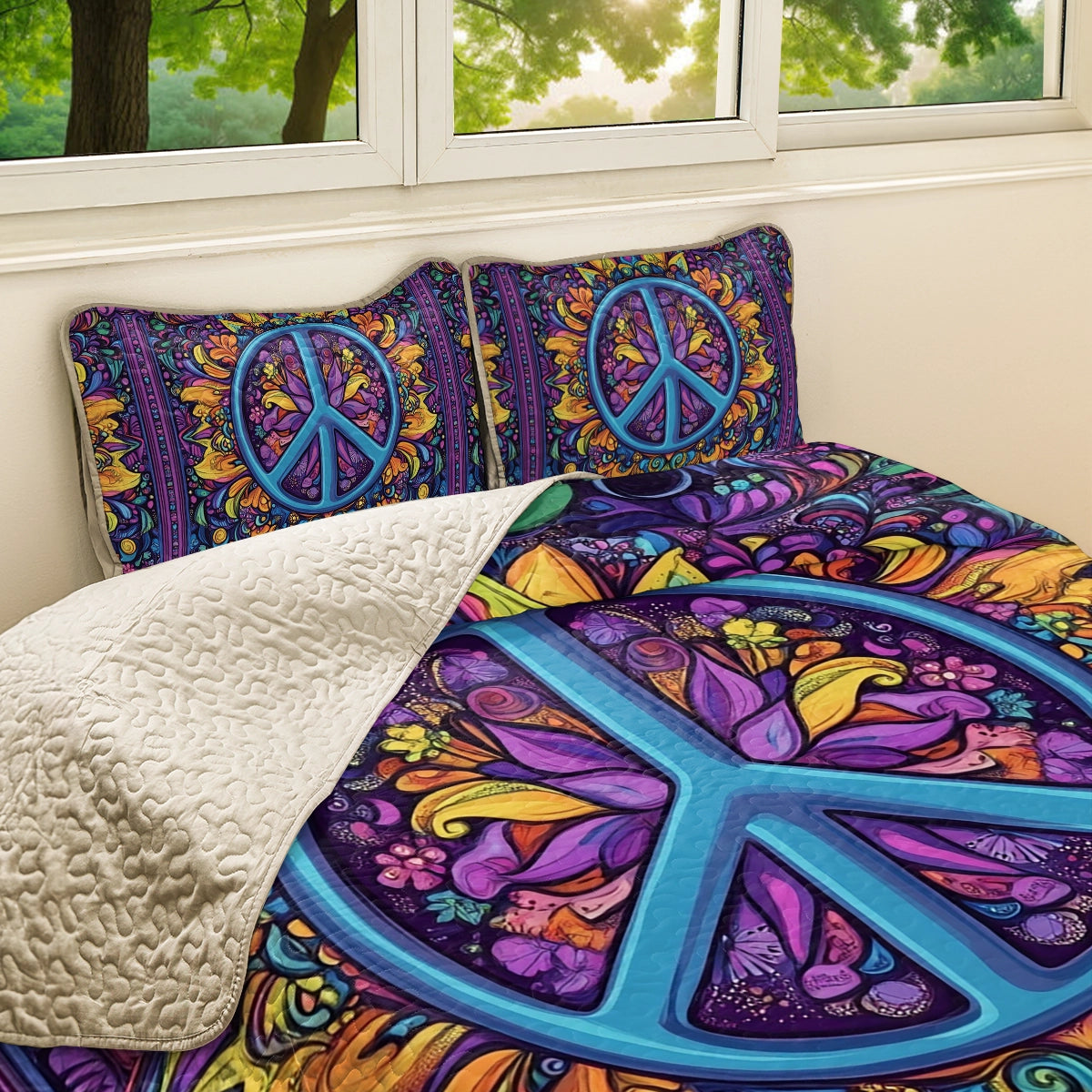 Shineful All Season Quilt 3-Piece Set - Hippie Harmony