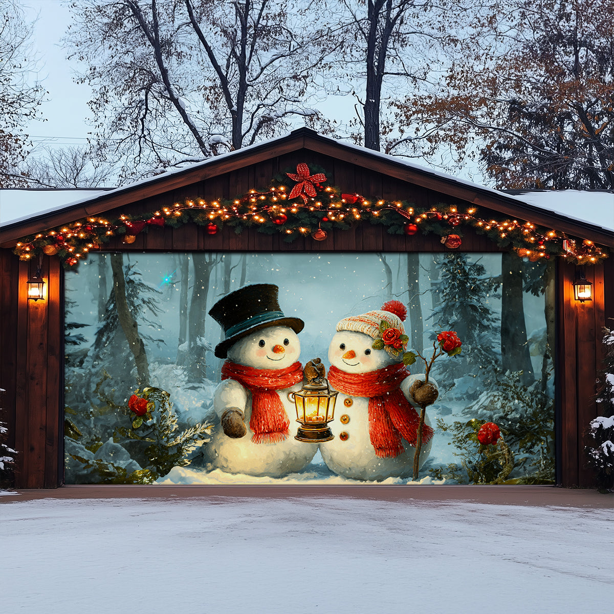 Shineful Door Cover Frosty Love Scene