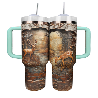 Shineful Tumbler Majestic Deer Wood