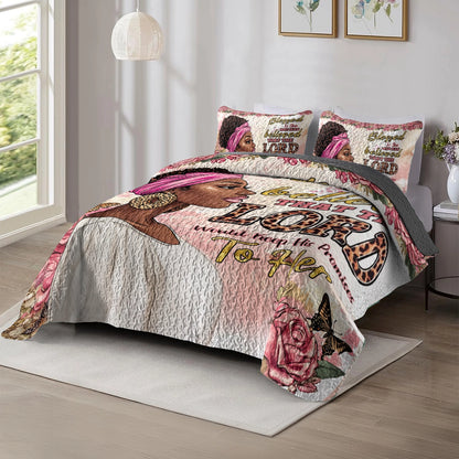 Shineful All Season Quilt 3-Piece Set - Black Women's Ballad