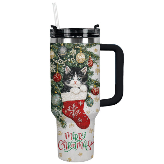 Shineful Tumbler Christmas Stocking Kitten