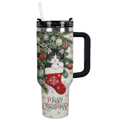 Shineful Tumbler Christmas Stocking Kitten