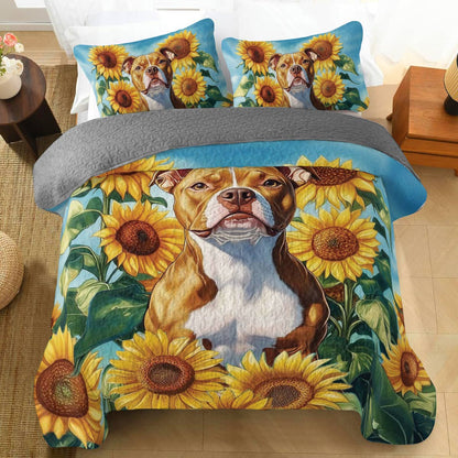 Shineful All Season Quilt 3-Piece Set Sunny Pup