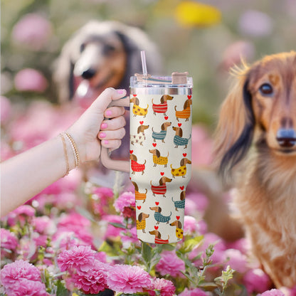 Shineful Tumbler Delight Dachshund With Heart