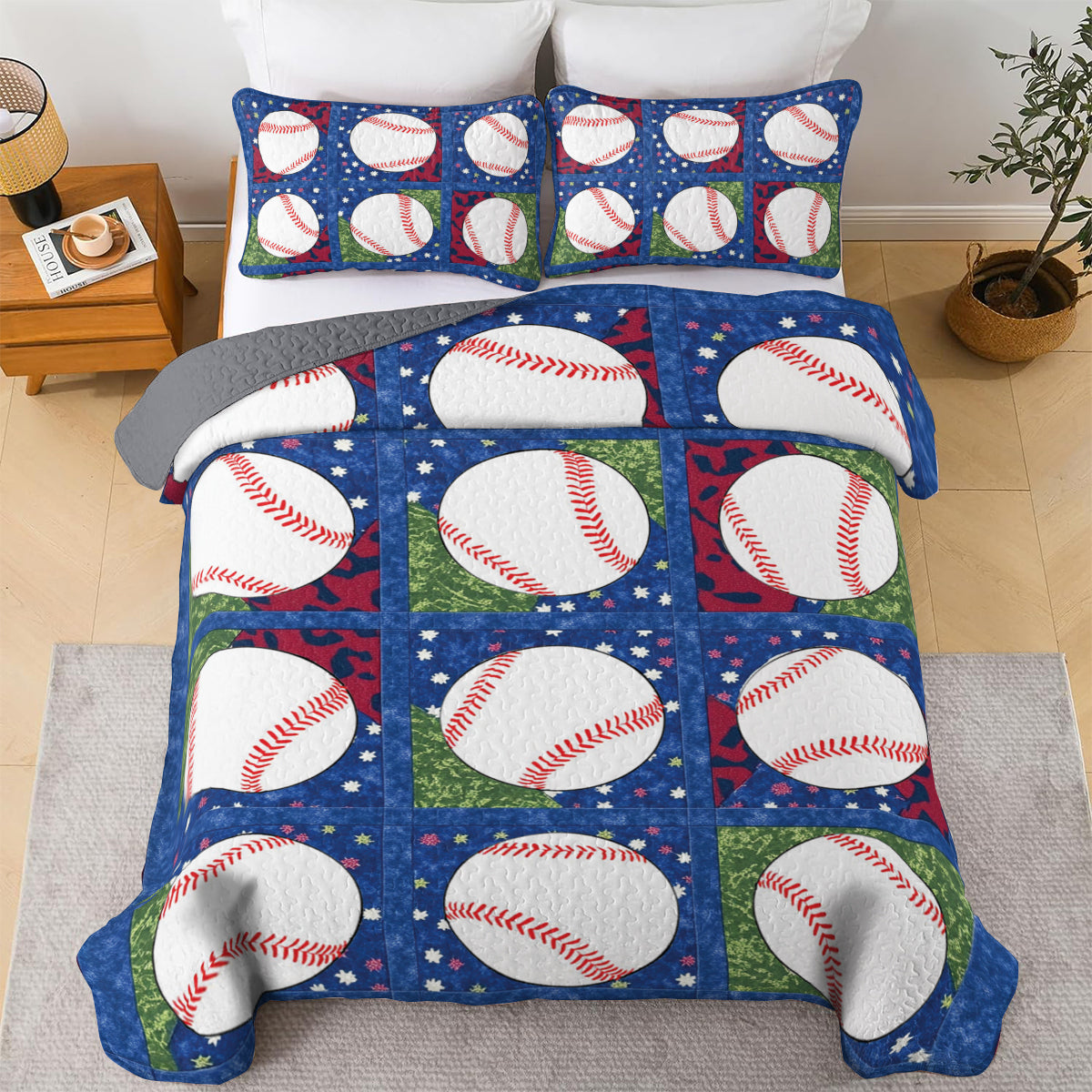 Shineful All Season Quilt 3-Piece Set Home Run Dreams