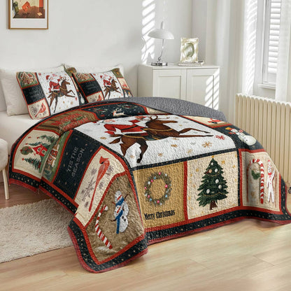 Shineful All Season Quilt 3-Piece Set - Christmas Holiday Cheer