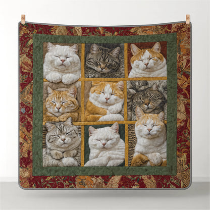 Shineful Quilt 3-Piece Set Sleepy Cats