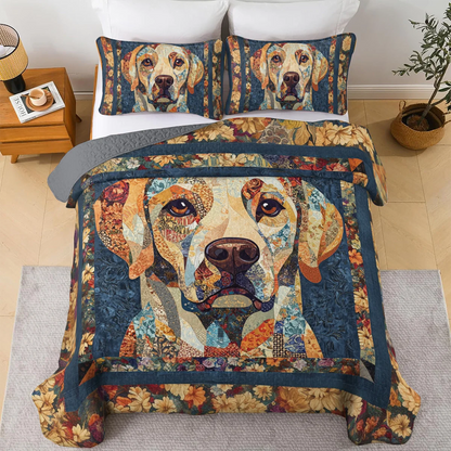 Shineful All Season Quilt 3-Piece Set Loyal Companion Labrador