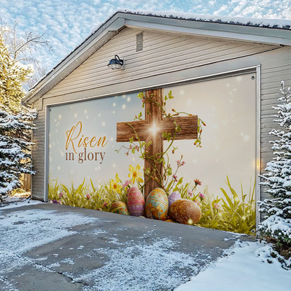 Shineful Garage Door Banner Decoration Risen in Glory