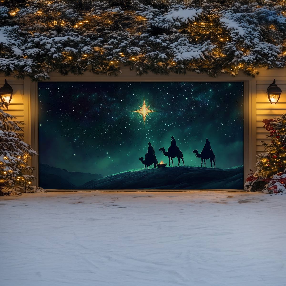 Shineful Garage Door Banner Decoration Starlit Journey