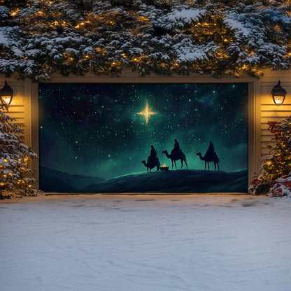 Shineful Garage Door Banner Decoration Starlit Journey