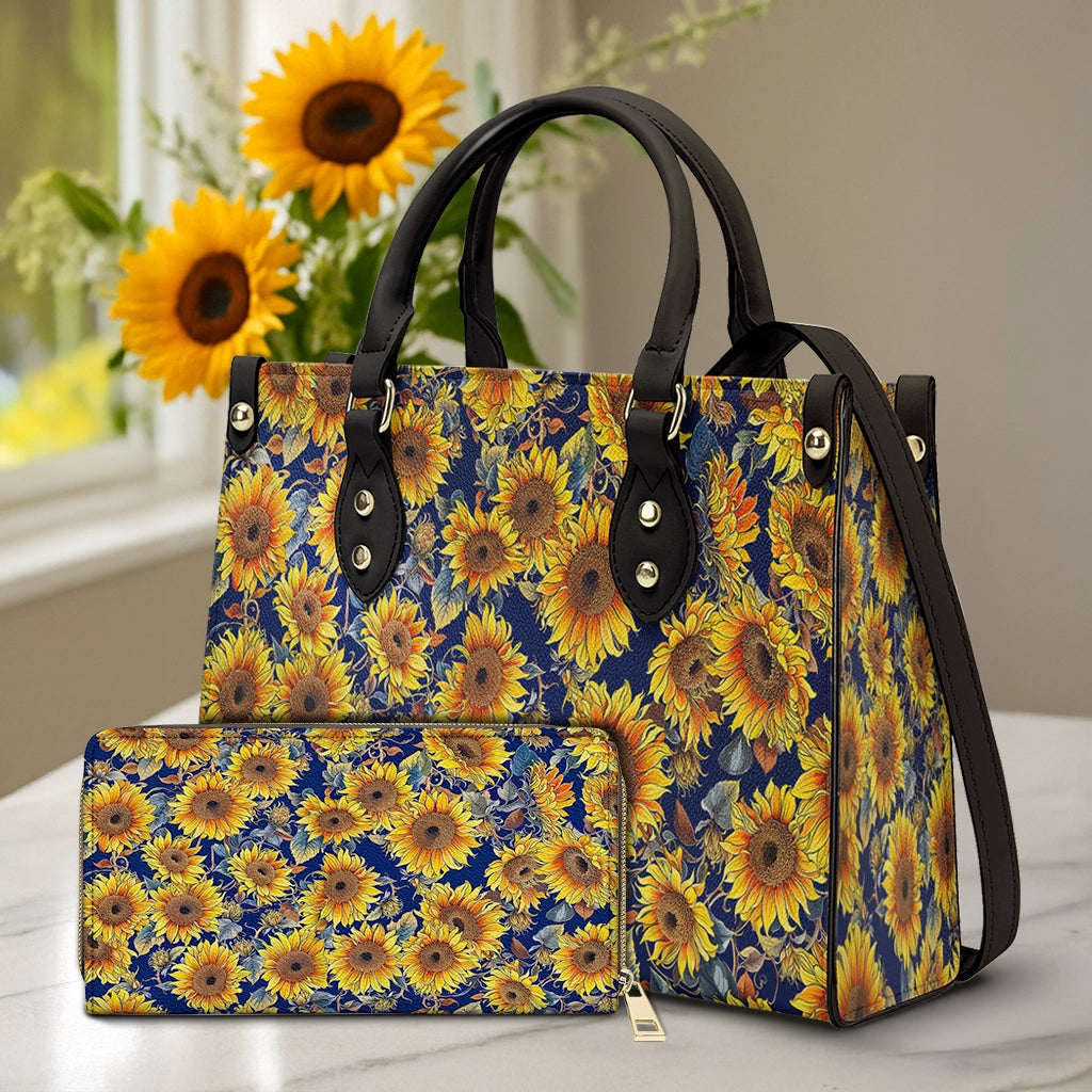 Shineful Leather Bag Sunflower Gorgeous Flower