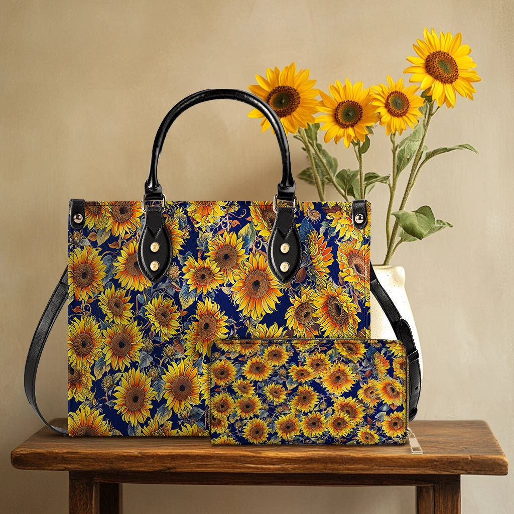 Shineful Leather Bag Sunflower Gorgeous Flower