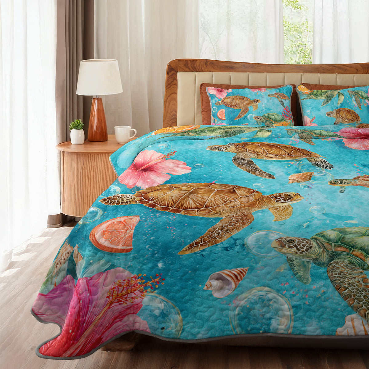 Shineful All Season Quilt 3-Piece Set Ocean Drift