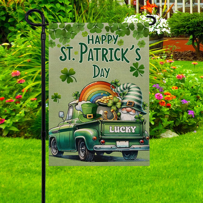 Shineful Gargen Flag 12" x 18" - Shamrock Truck of Luck