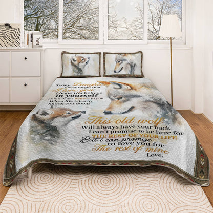 Shineful All Season Quilt 3-Piece Set Wolf Love