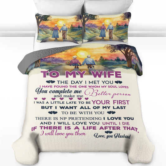 Shineful All Season Quilt 3-Piece Set Family Soulmate Wife