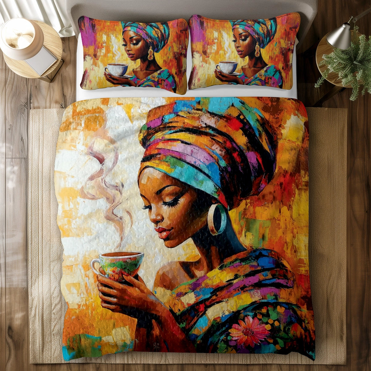 Shineful All Season Quilt 3-Piece Set - Black Women Beauty