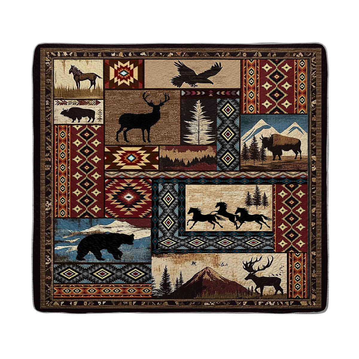 Shineful All Season Quilt 3-Piece Set Tribal Spirit Journey