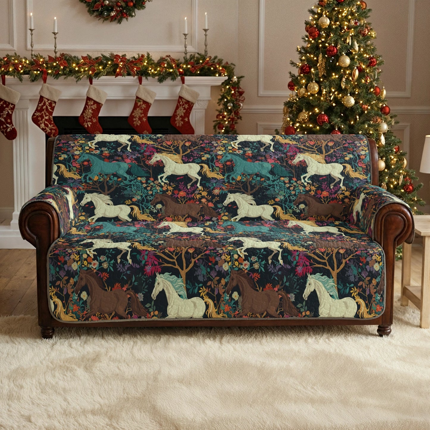 Shineful Sofa Cover Set Horse Flower