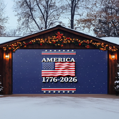 Shineful Garage Door Banner Decoration America Years of Legacy
