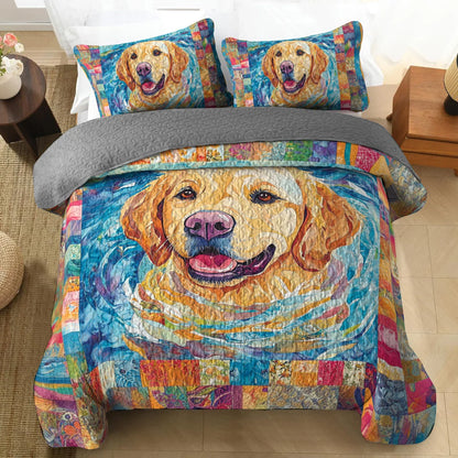 Shineful All Season Quilt 3-Piece Set Labrador Waves