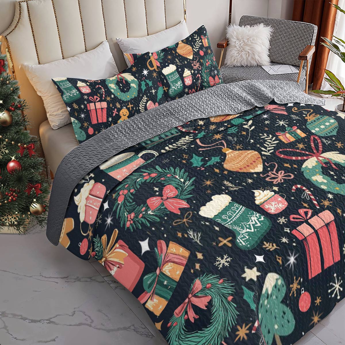 Shineful All Season Quilt 3-Piece Set Christmas Magic