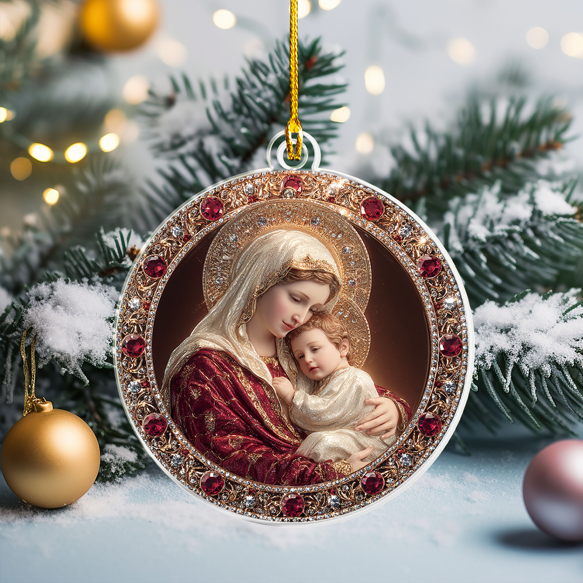 Shineful 2D Acrylic Ornament Sacred Embrace