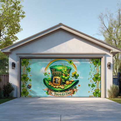 Shineful Garage Door Banner Decoration Lucky Clover Door