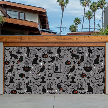 Shineful Garage Door Banner Decoration - Spooky Shadow