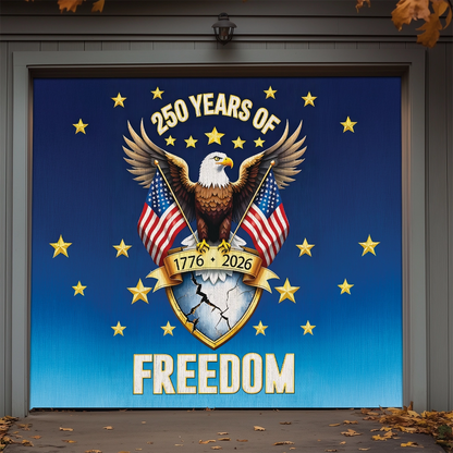 Shineful Garage Door Banner Decoration The Freedom Crest of America