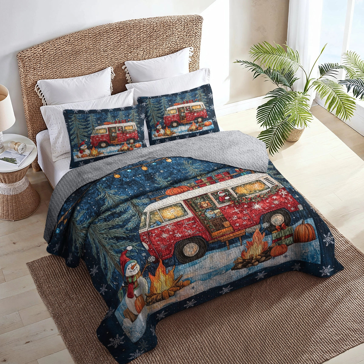 Shineful All Season Quilt 3-Piece Set - Holiday Camper Dreams