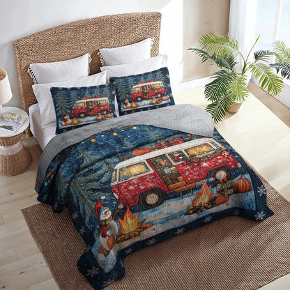 Shineful All Season Quilt 3-Piece Set - Holiday Camper Dreams