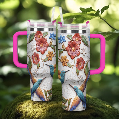 Shineful Tumbler Hummingbird Blossom Flight