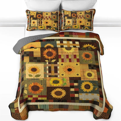Shineful All Season Quilt 3-Piece Set - Sunflower Sunshine Harvest