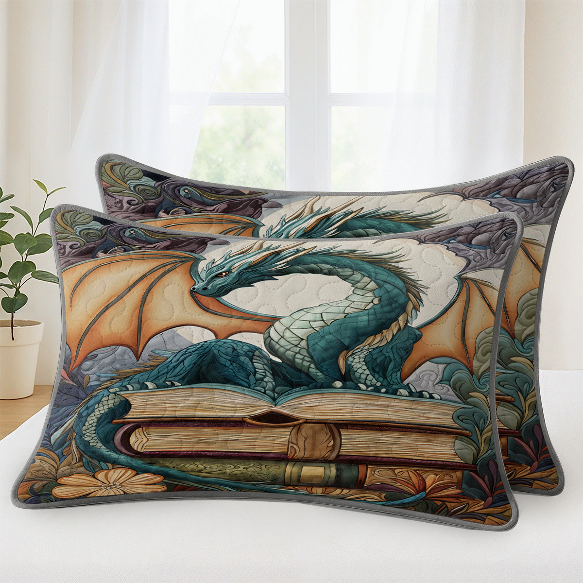 Shineful Quilt 3-Piece Set Dragon Tale