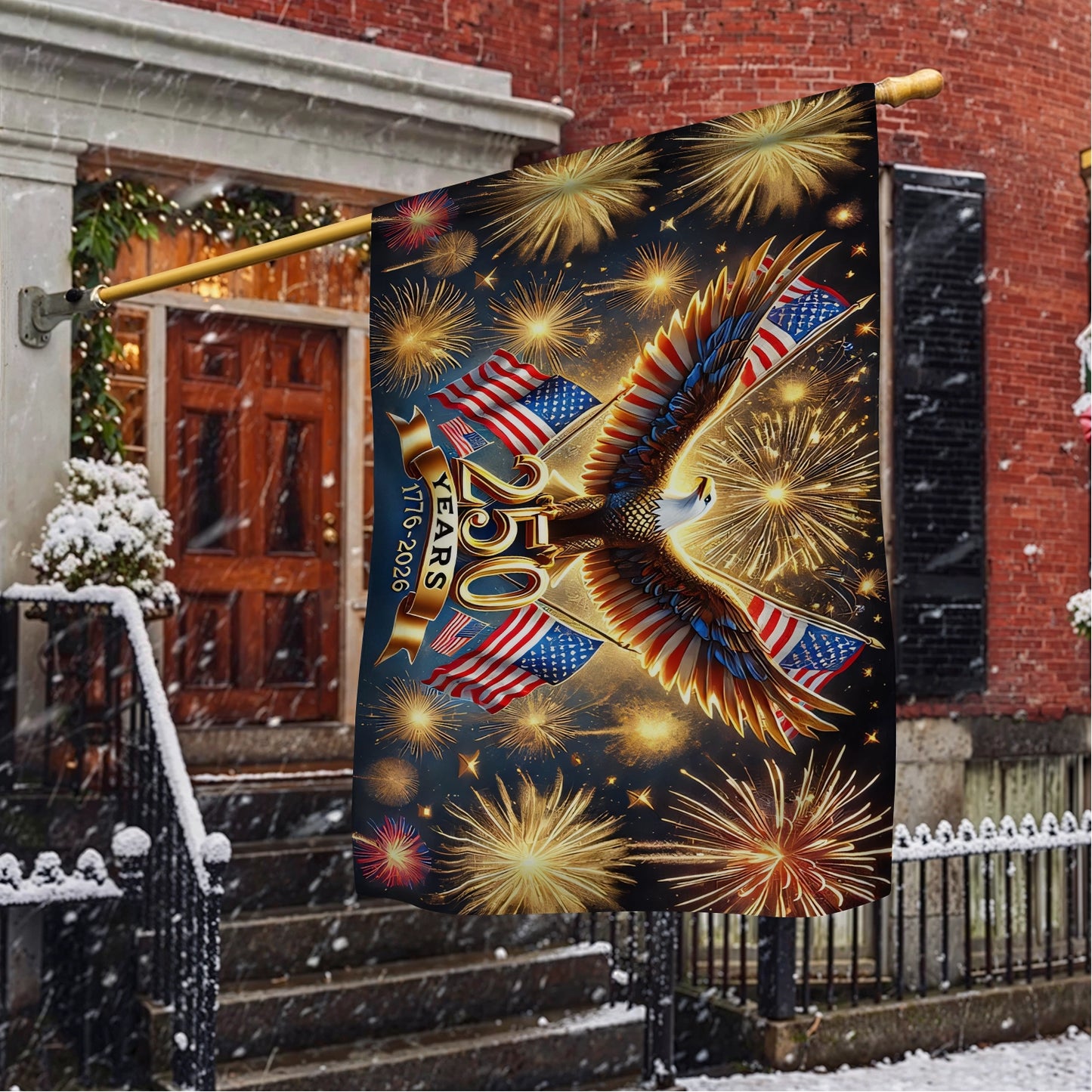 Shineful House Flag 30" x 40" - 250 Years of the Republic